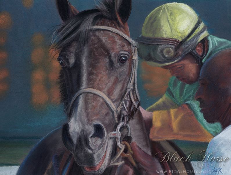 Race Horse Painting by Sheri Gordon