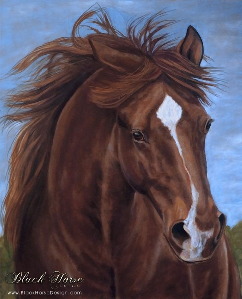 Morgan Horse Painting by Sheri Gordon