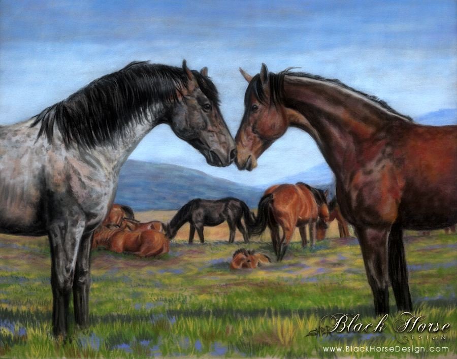 Wild Horse Painting by Sheri Gordon